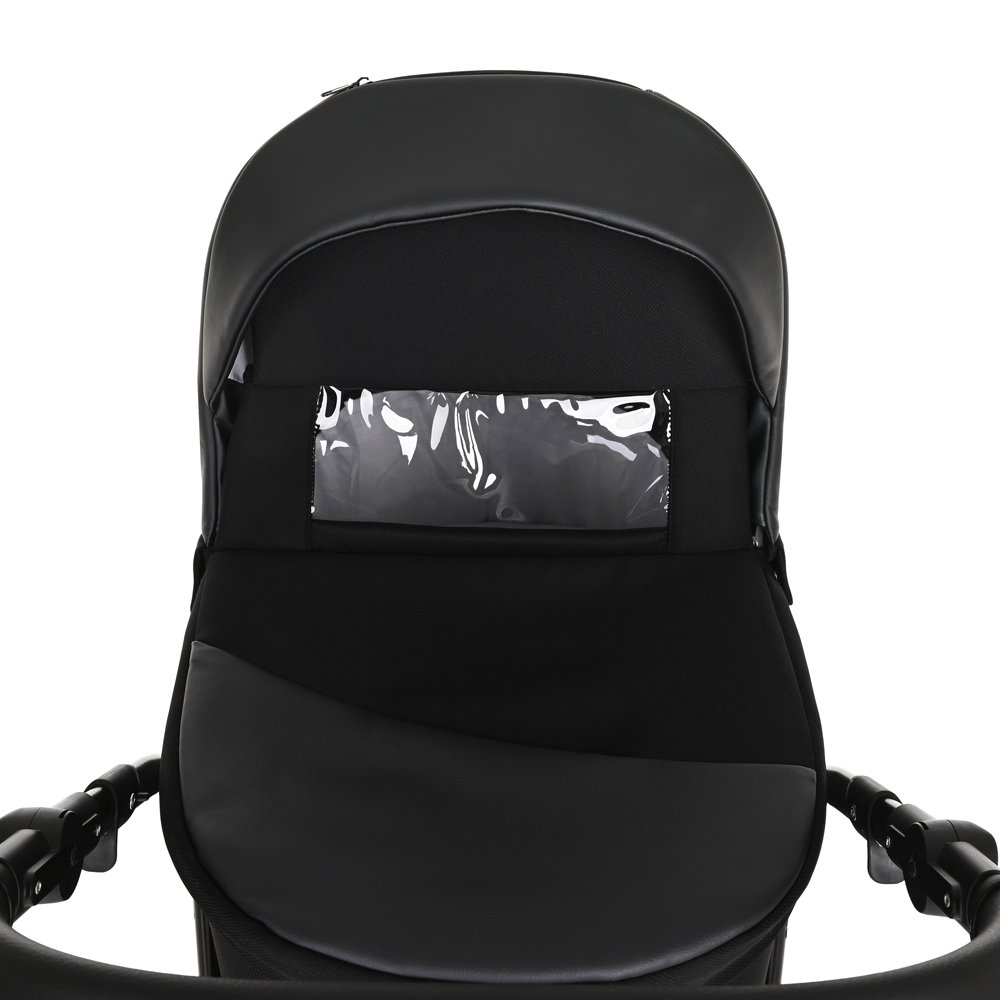 Коляска 2в1 Pituso Nino Кожа Black купить,0