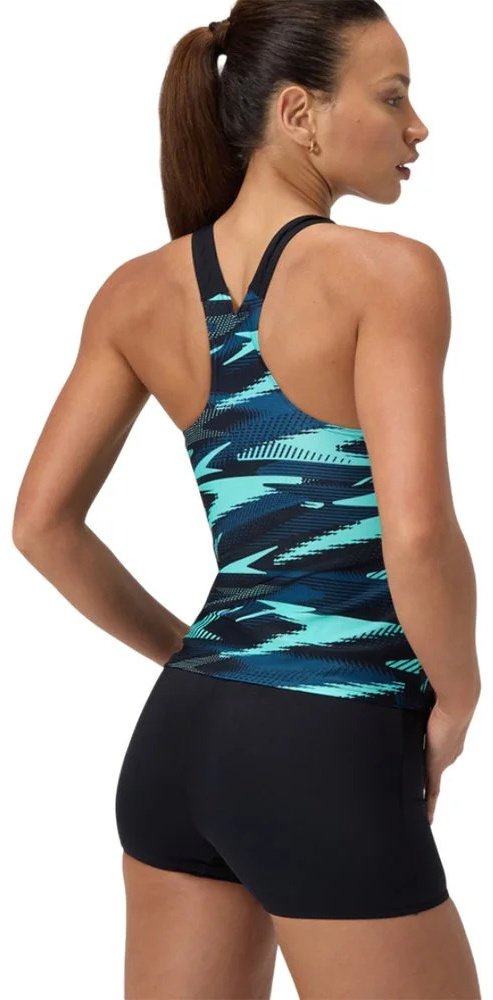 Купальник слитный Speedo черный, голубой