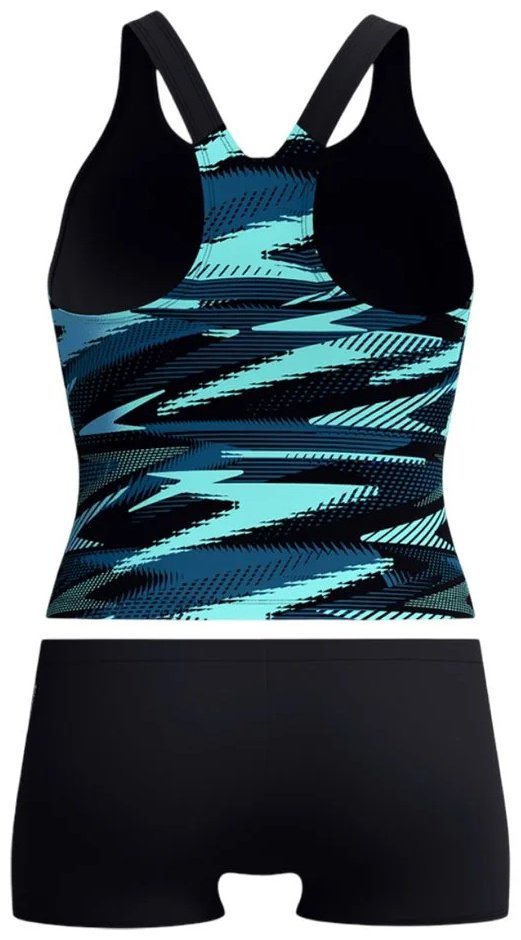 Купальник слитный Speedo черный, голубой