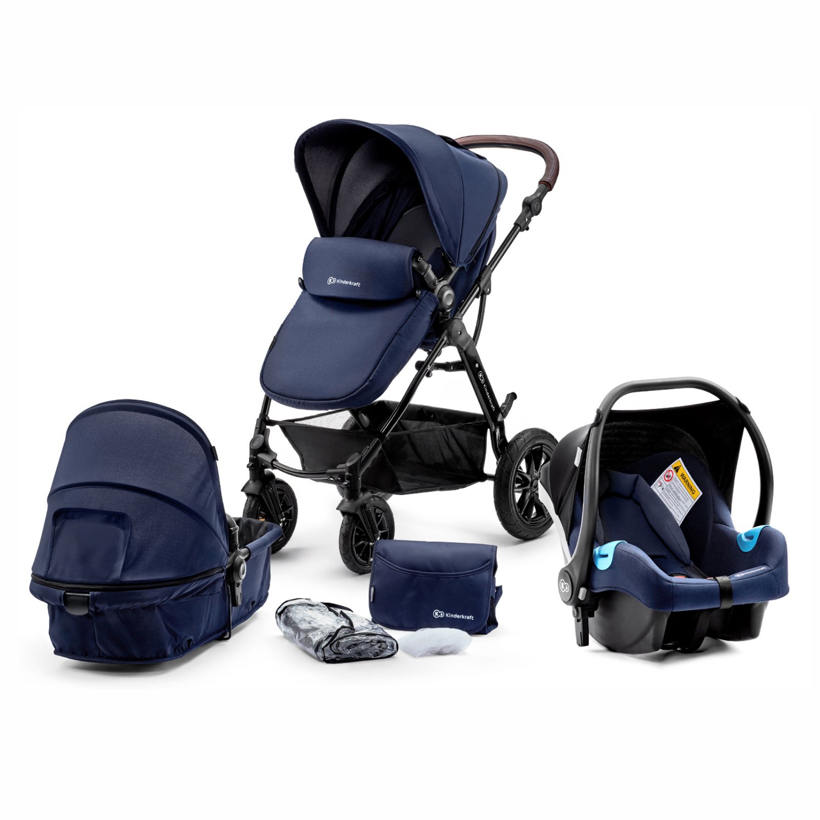 Коляска 3в1 Kinderkraft MOOV Nowy Fotelik Navy купить,NaN