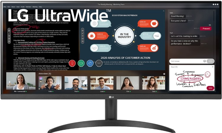 Монитор LG 34WP500-B 34" черный