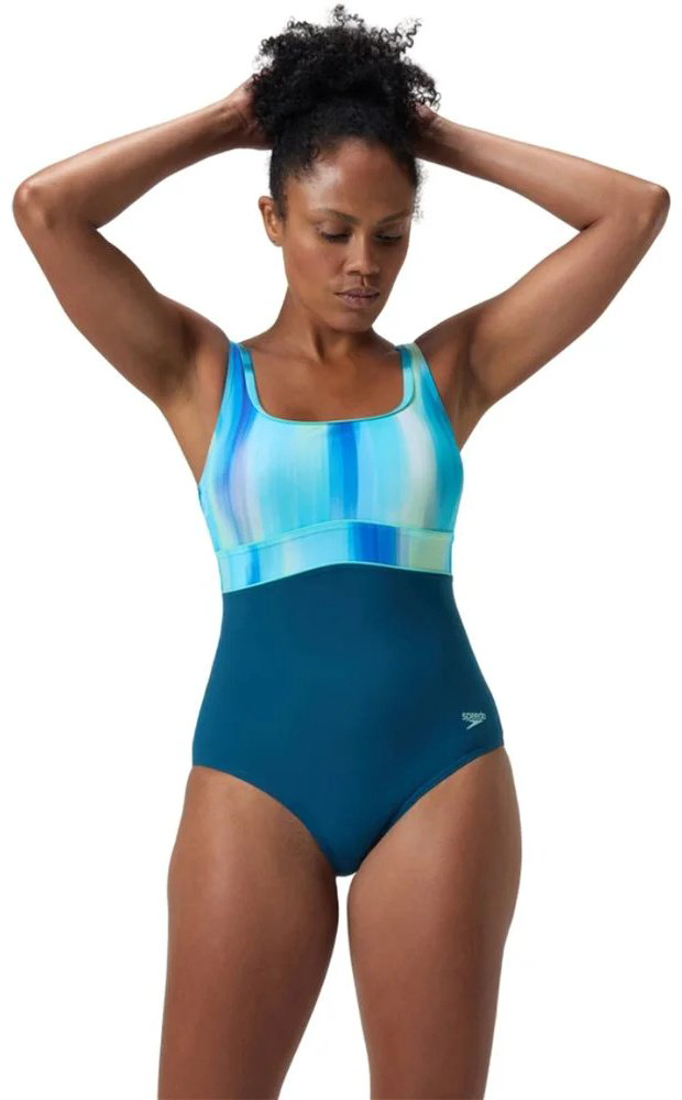 Купальник слитный Speedo бирюзовый купить,39900