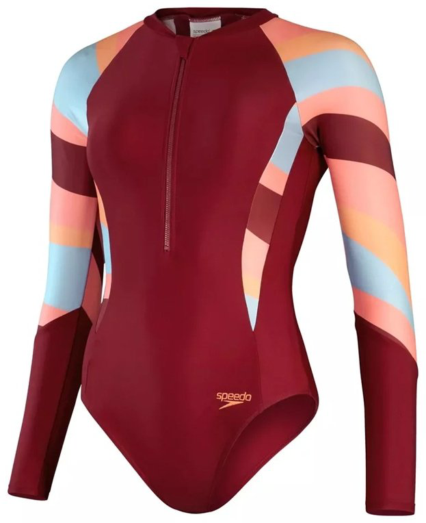 Купальник слитный Speedo бордовый купить,NaN