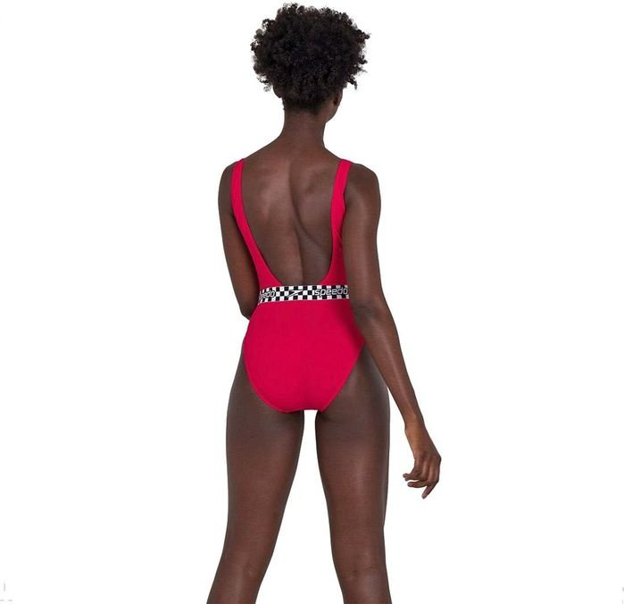 Купальник слитный Speedo красный купить,NaN