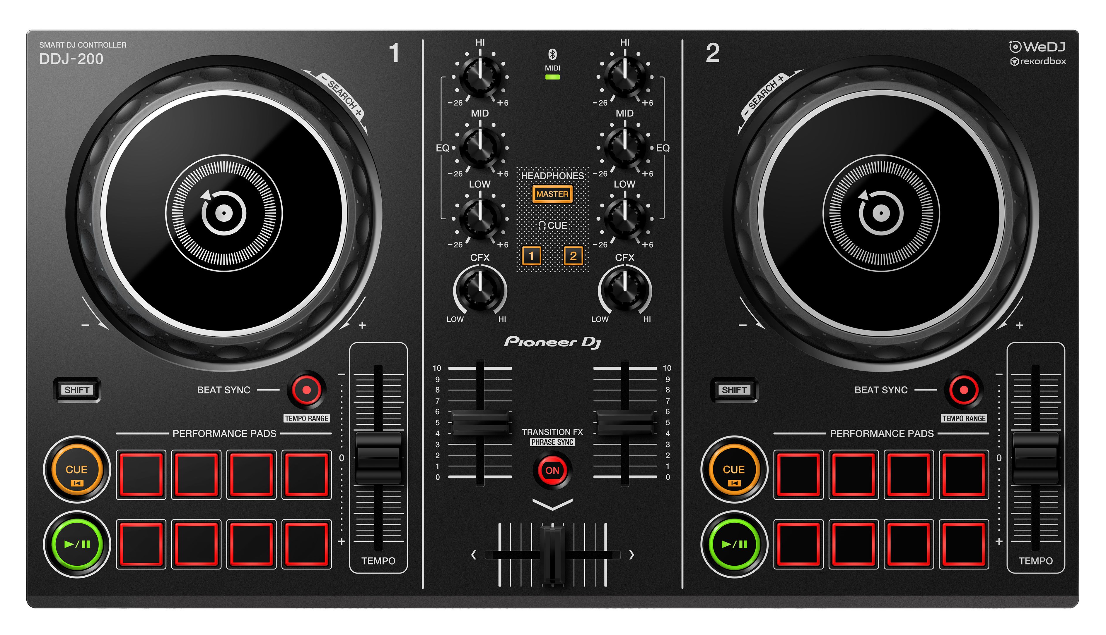 DJ контроллер Pioneer DDJ-200 чёрный