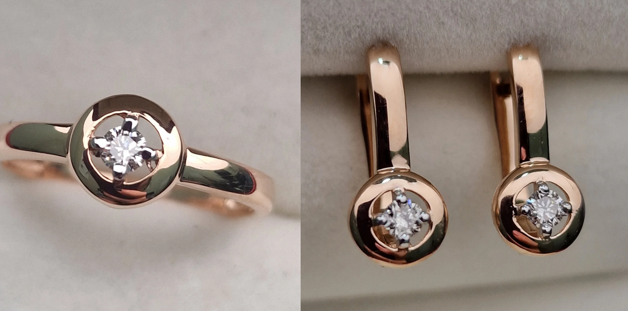Комплект Deimantas 100709067 0,08ct 0,165ct. купить,NaN