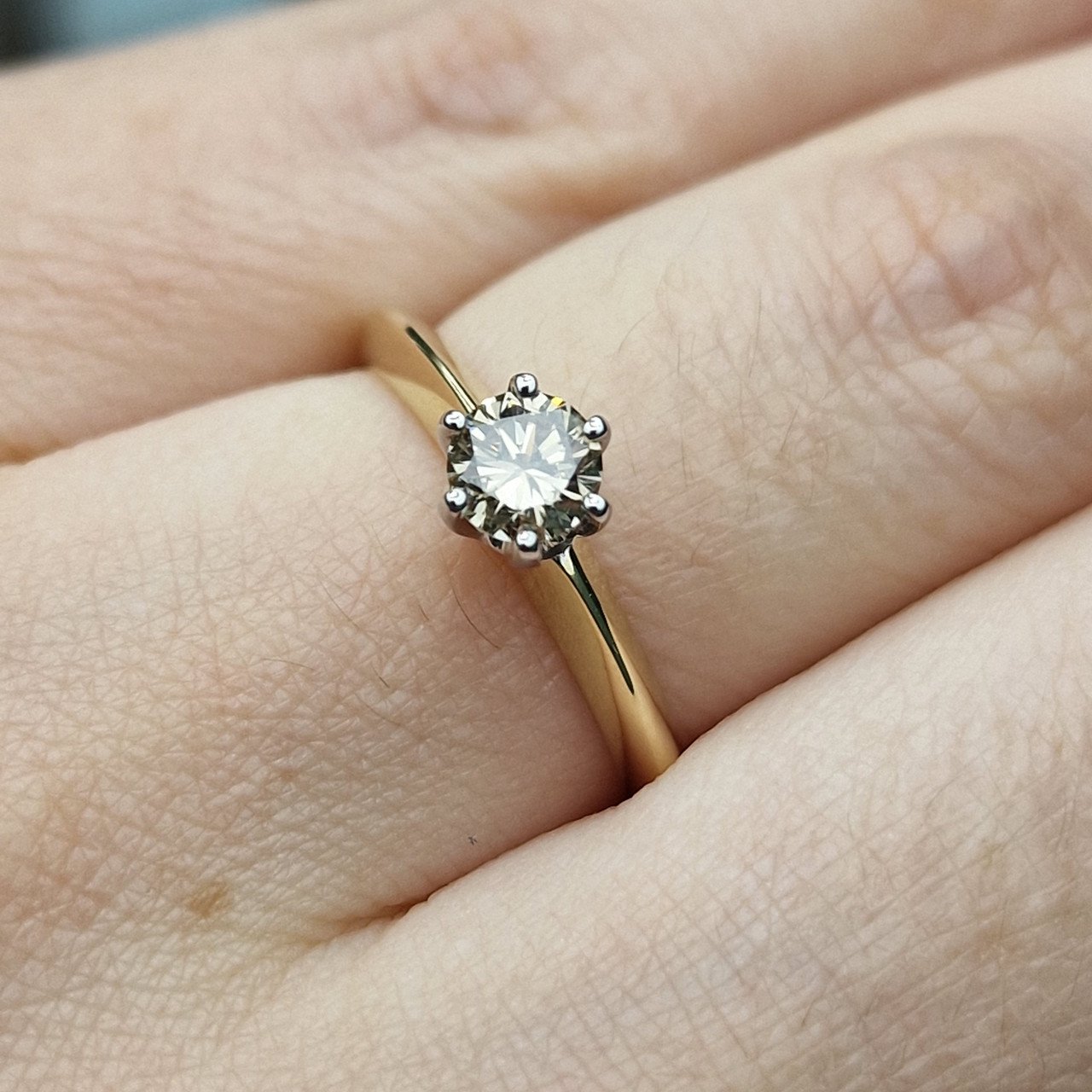 Кольцо Deimantas 100685999 17,5р 2,52гр 0,445ct.