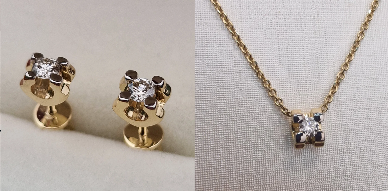 Комплект Deimantas 100714127 0,0232ct 0,108ct. купить,NaN