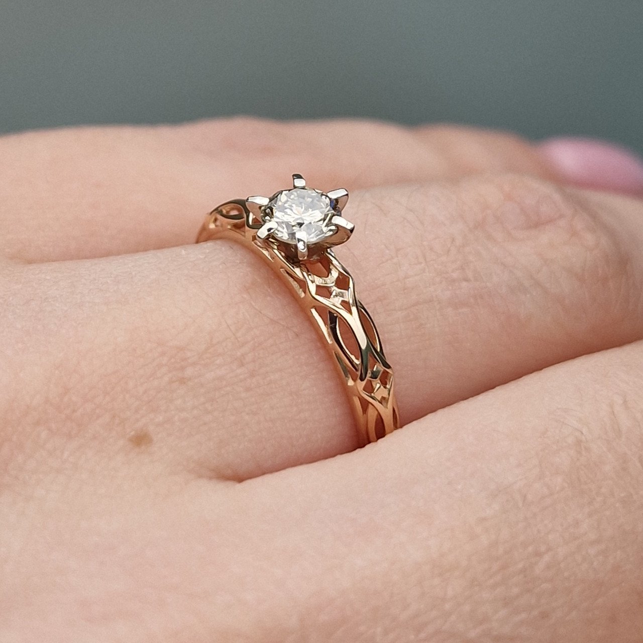 Кольцо Deimantas 101102981 17,5р 1,5гр 0,415ct. купить,NaN