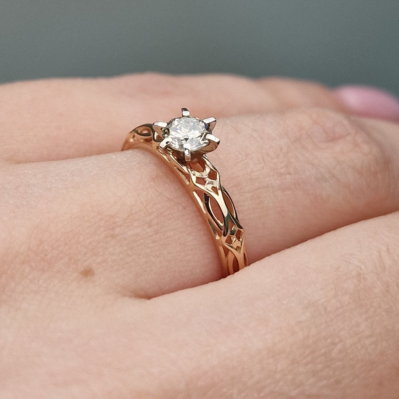 Кольцо Deimantas 101102981 17,5р 1,5гр 0,415ct. купить,NaN