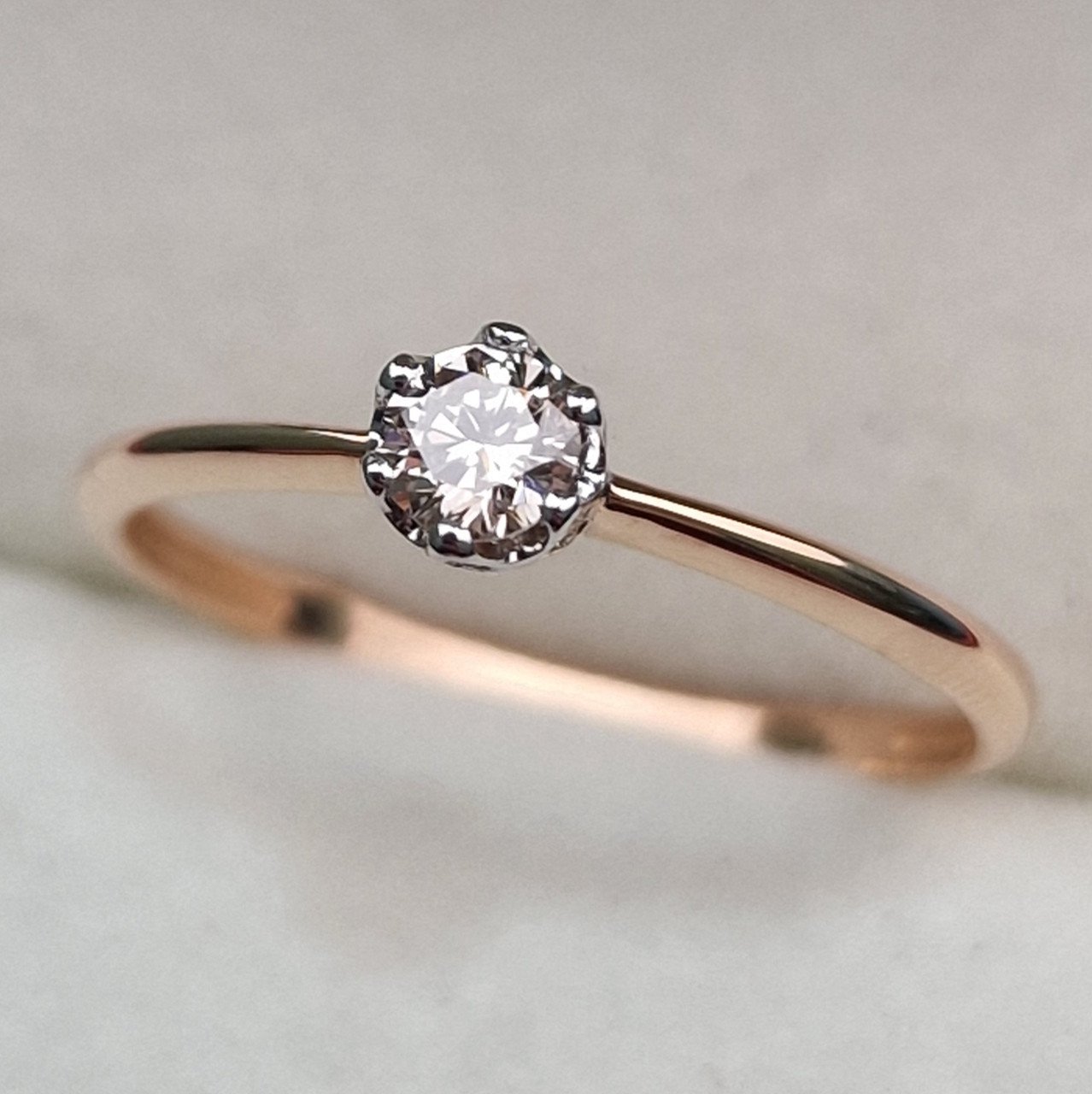 Кольцо Deimantas 100591543 17,5р 1,3гр 0,22ct. купить,NaN