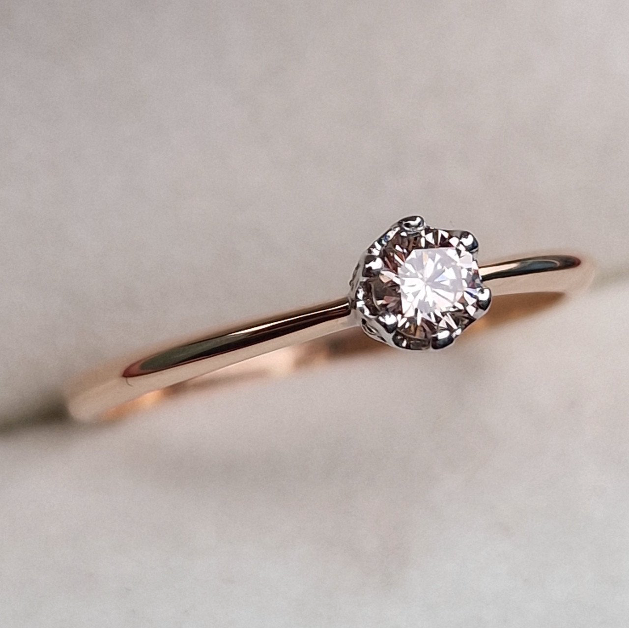Кольцо Deimantas 100591543 17,5р 1,3гр 0,22ct. купить,NaN