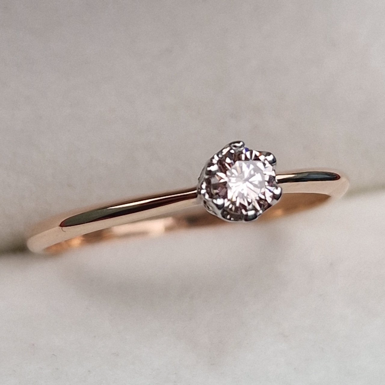 Кольцо Deimantas 100591543 17,5р 1,3гр 0,22ct. купить,NaN