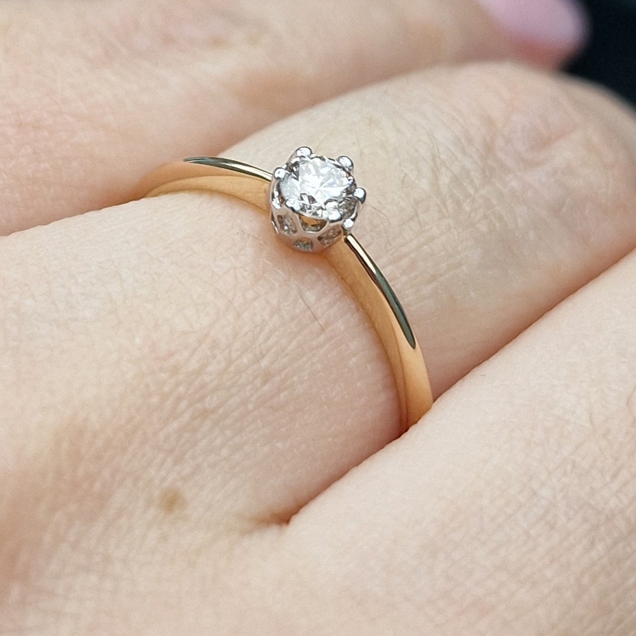 Кольцо Deimantas 100591543 17,5р 1,3гр 0,22ct. купить,NaN
