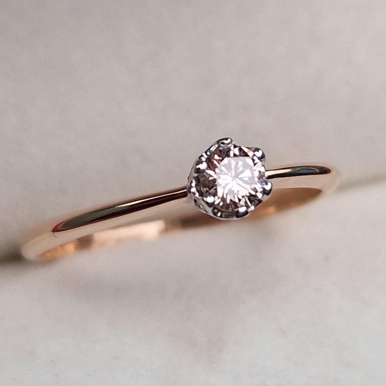 Кольцо Deimantas 100591543 17,5р 1,3гр 0,22ct. купить,NaN