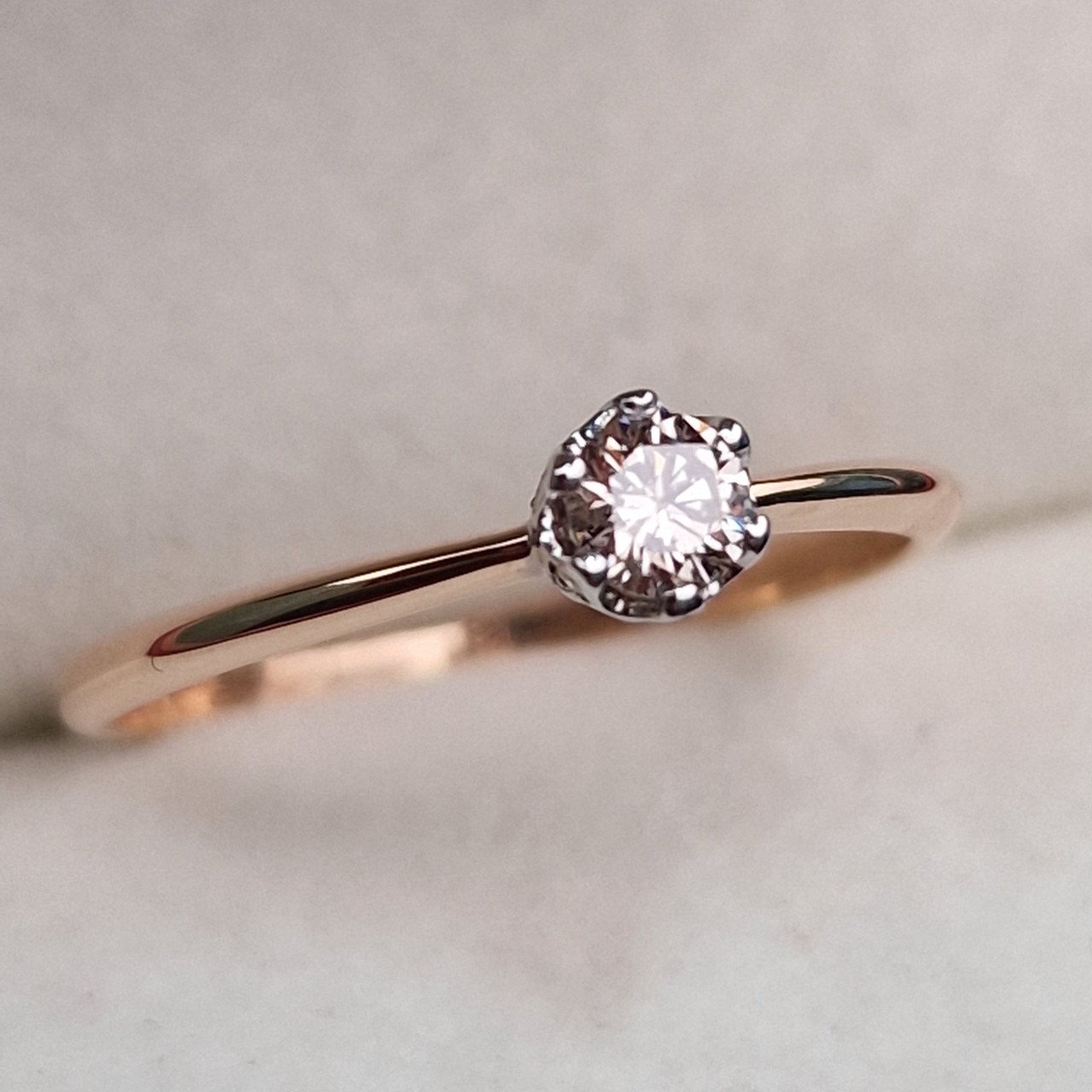 Кольцо Deimantas 100591543 17,5р 1,3гр 0,22ct. купить,NaN