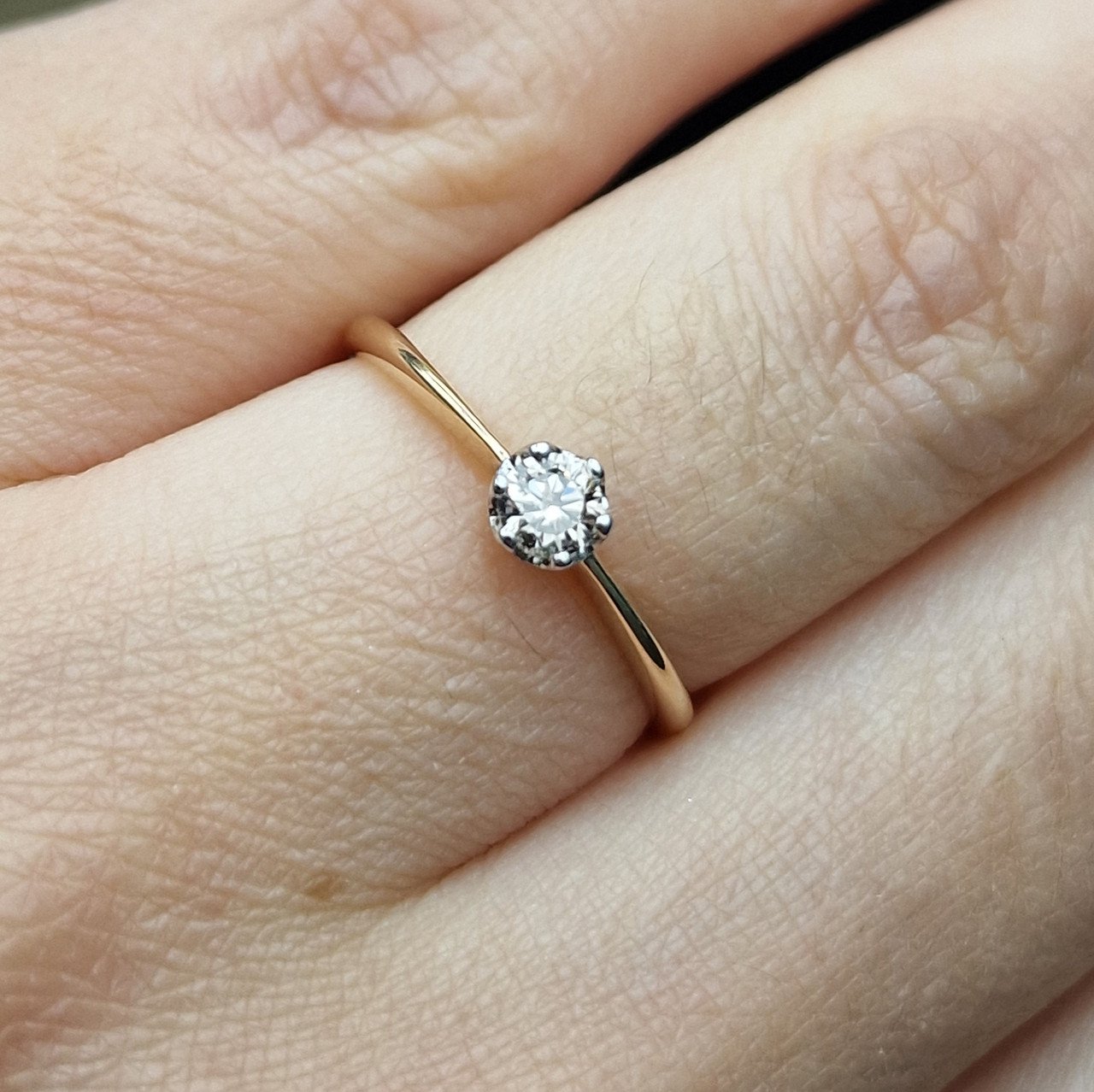 Кольцо Deimantas 100591543 17,5р 1,3гр 0,22ct. купить,NaN