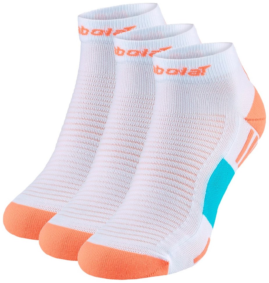 Носки Babolat 3 пары белый, голубой, оранжевый 39-42 купить,NaN