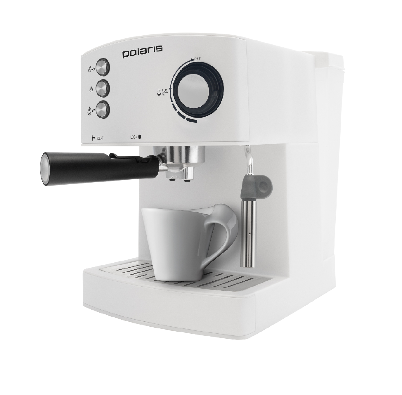 Кофеварка Polaris PCM 1527E Adore Crema белая купить,NaN