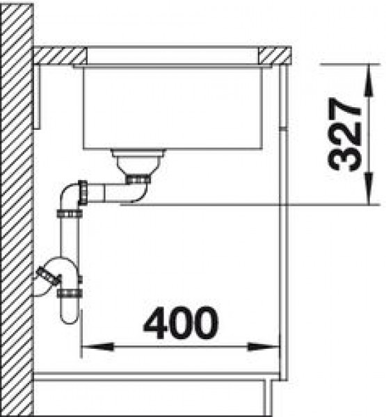 Кухонная мойка Blanco Subline 400-U 523426 купить,0