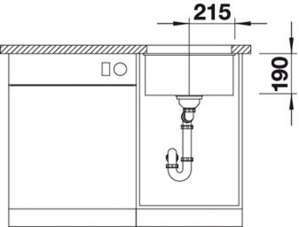 Кухонная мойка Blanco Subline 400-U 523426 купить,0