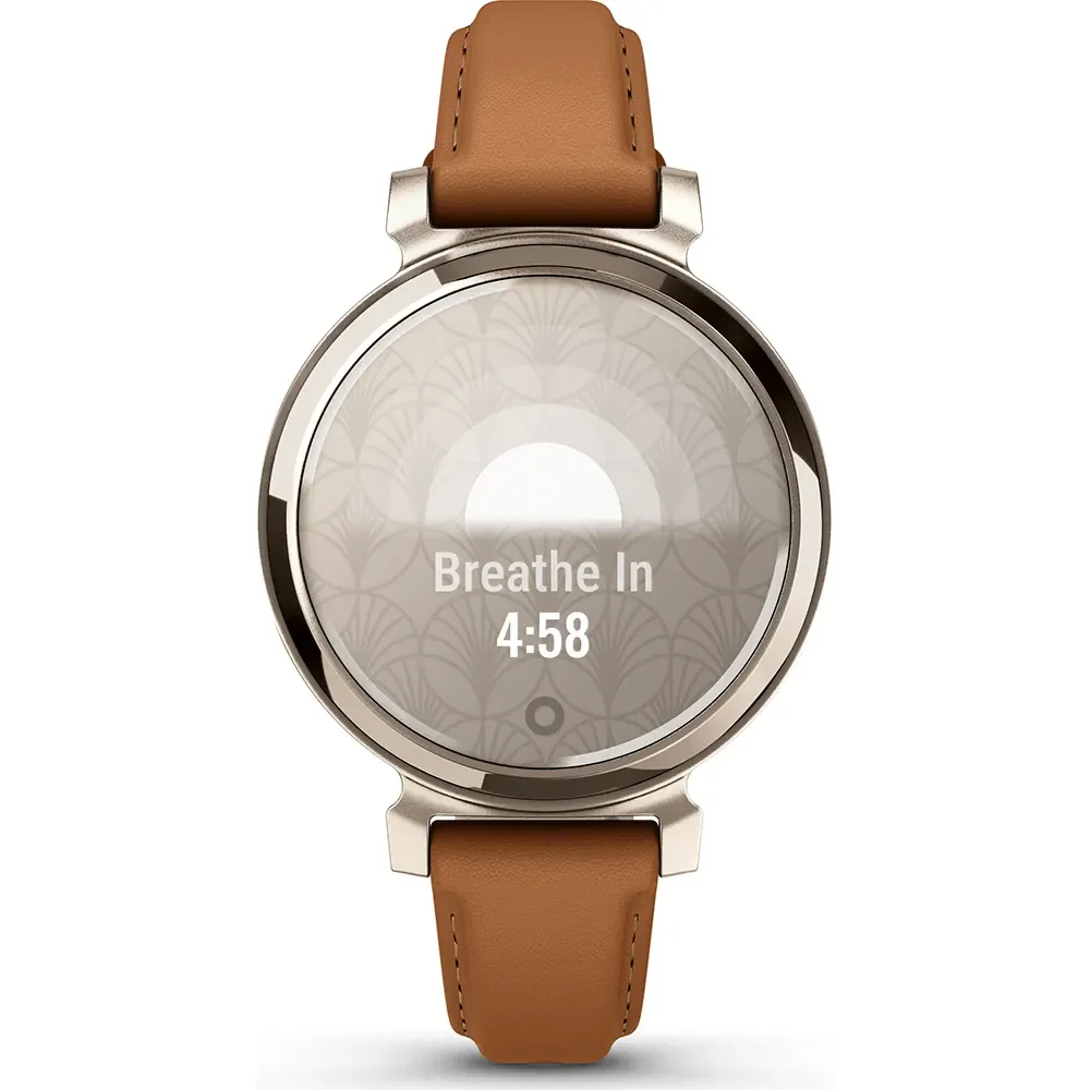 Смарт-часы Garmin Lily 2 Classic with Tan Leather Band 010-02839-02 35мм Cream Gold купить,0
