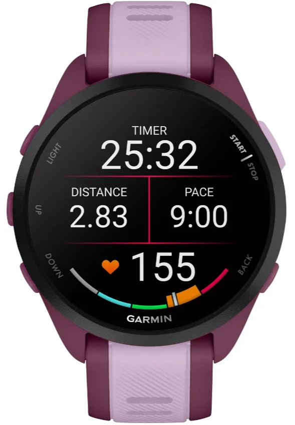 Смарт-часы Garmin Forerunner 165 Music Mist Berry Lilac 010-02863-33 43мм сиренево-бордовые купить,0