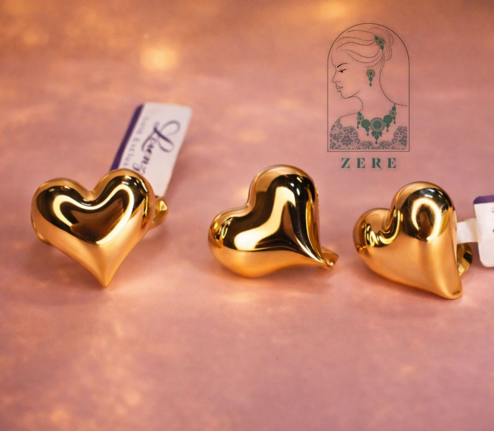 Комплект Zere Golden Heart ZR100126/2 золото 6.18гр купить,474555