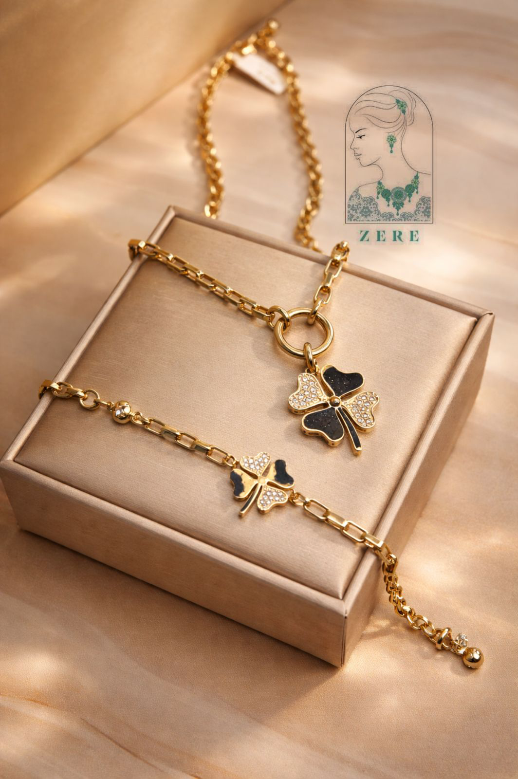 Комплект Zere Lucky Clover ZR100126/1 позолота купить,1580800