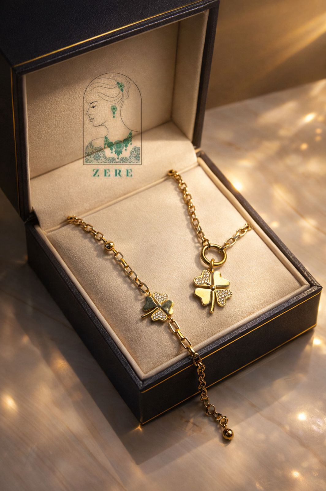 Комплект Zere Lucky Clover ZR100126/1 позолота купить,1580800