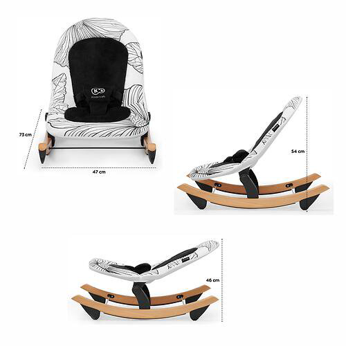 Шезлонг Kinderkraft Finio Black White купить,NaN
