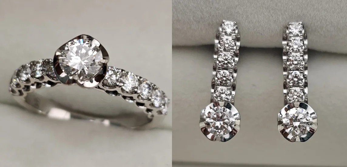 Комплект Deimantas 108078878 17р 1,29ct 1,17ct. купить,NaN