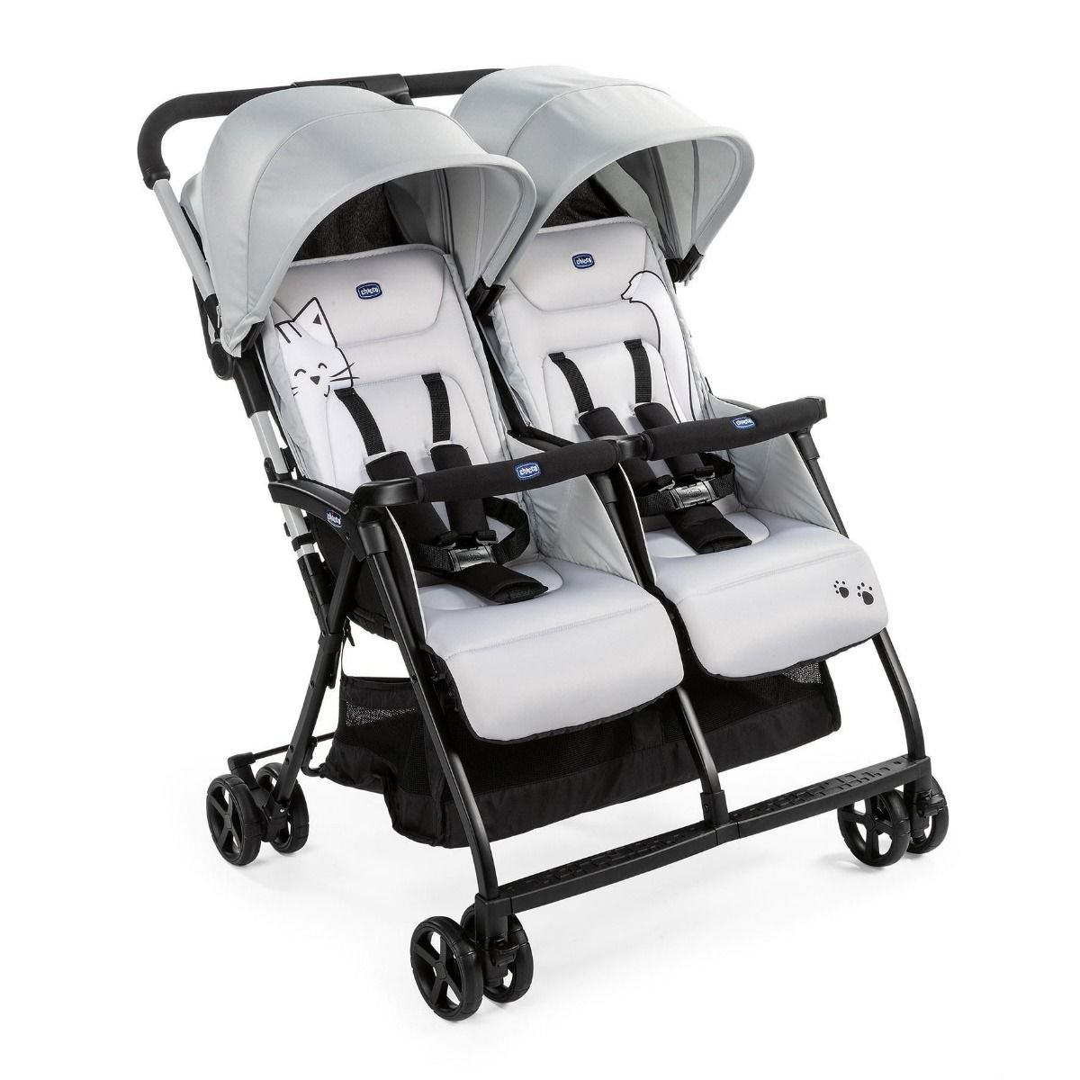 Коляска для двойни Chicco Ohlala Twin Silver Cat