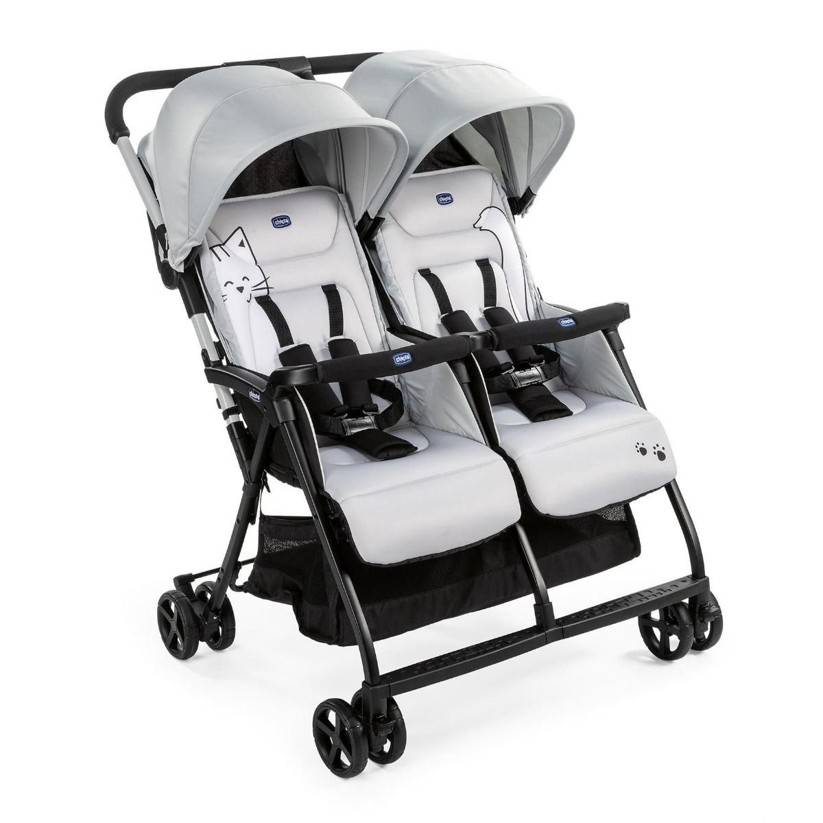 Коляска для двойни Chicco Ohlala Twin Silver Cat