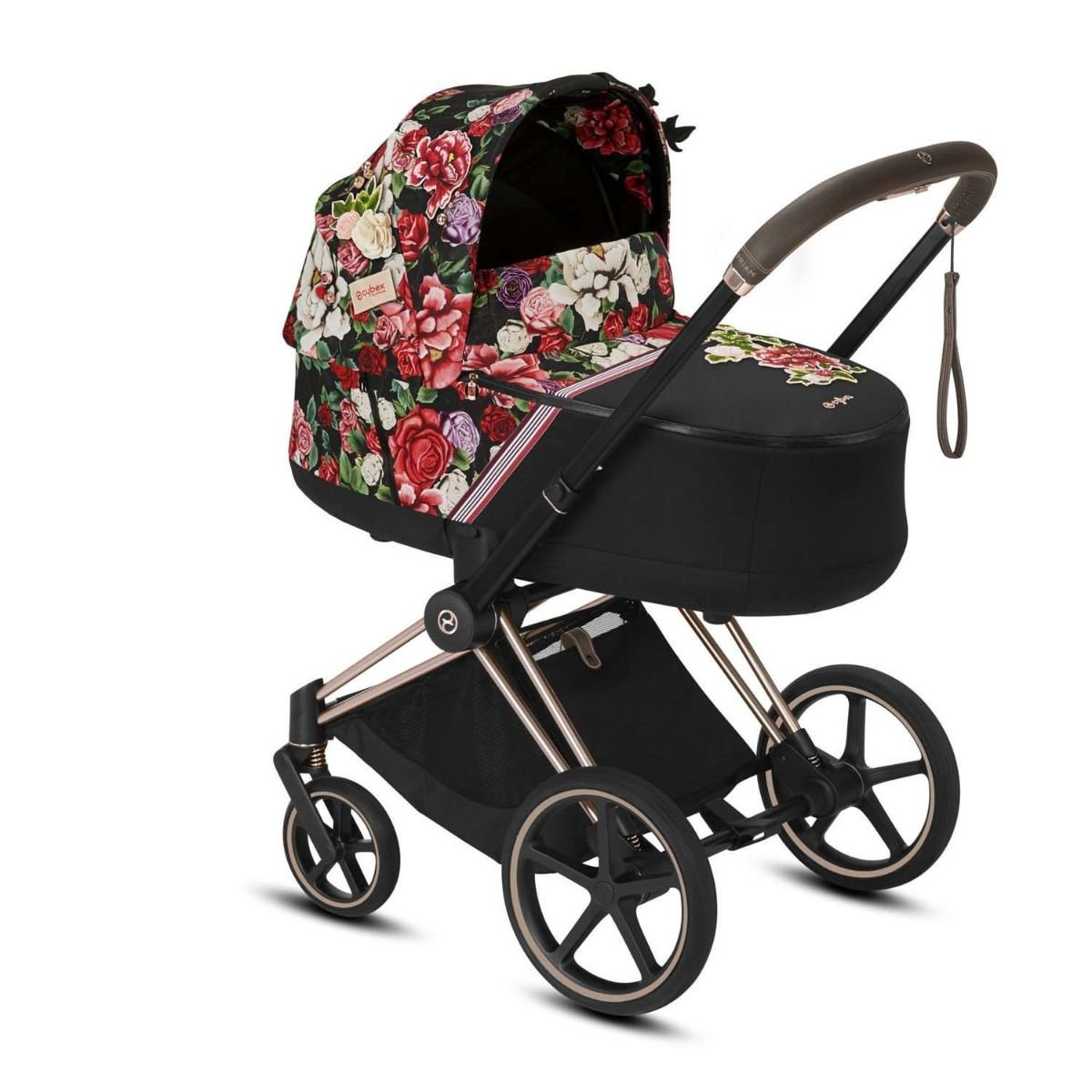 Коляска 2 в 1 Cybex Priam III FE Spring Blossom dark купить,NaN