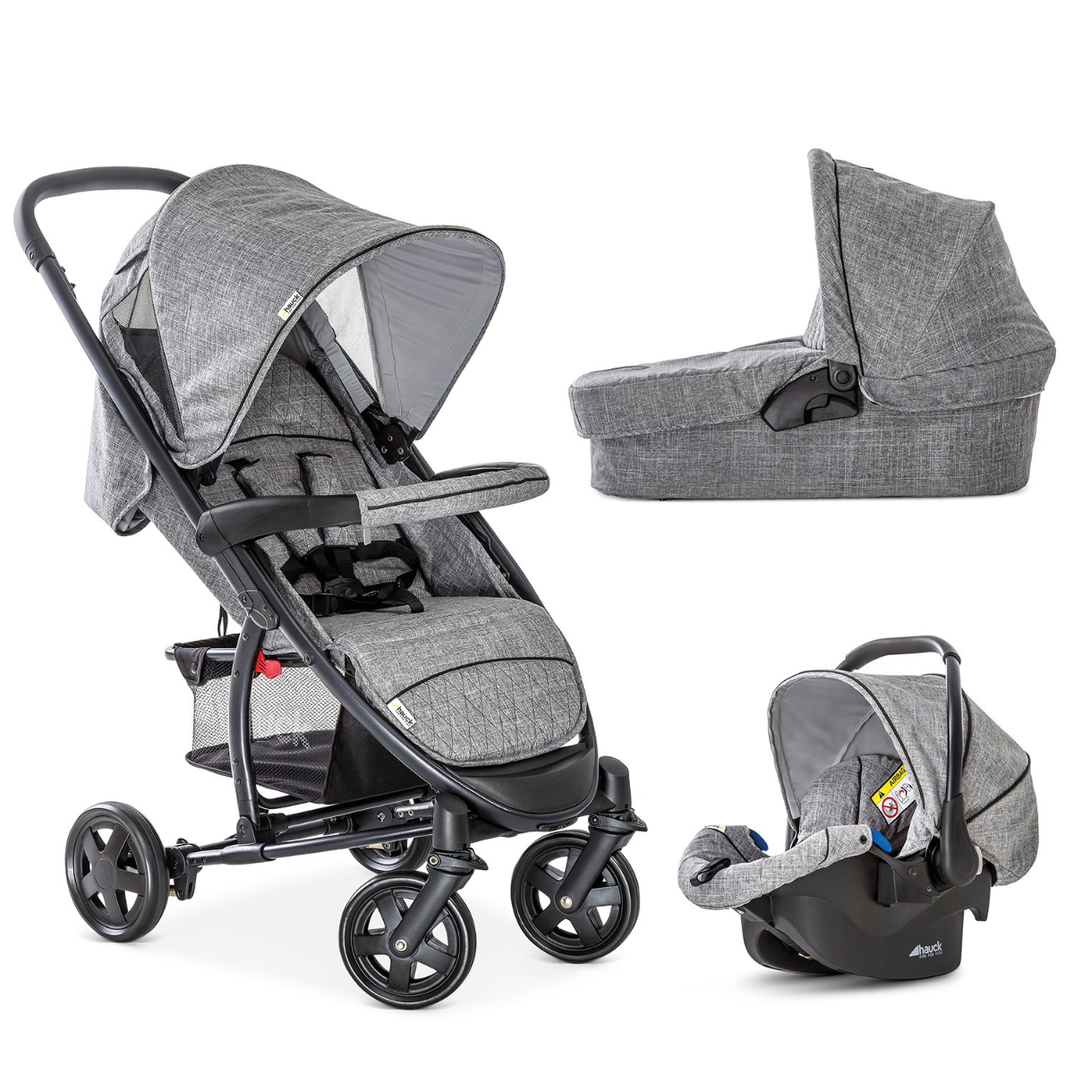 Коляска 3 в 1 Hauck Malibu 4 Melange Grey купить,NaN