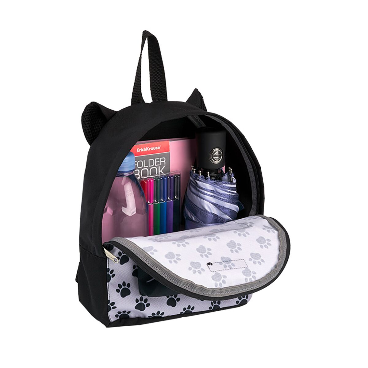 Рюкзак Erich Krause EasyLine Animals Meow черно-белый купить,NaN
