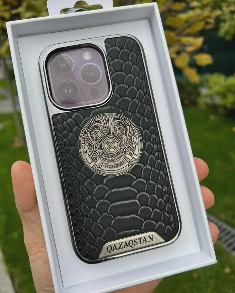 Чехол Marroke для Apple iPhone 14 Pro Max Qazaqstan Leather Black