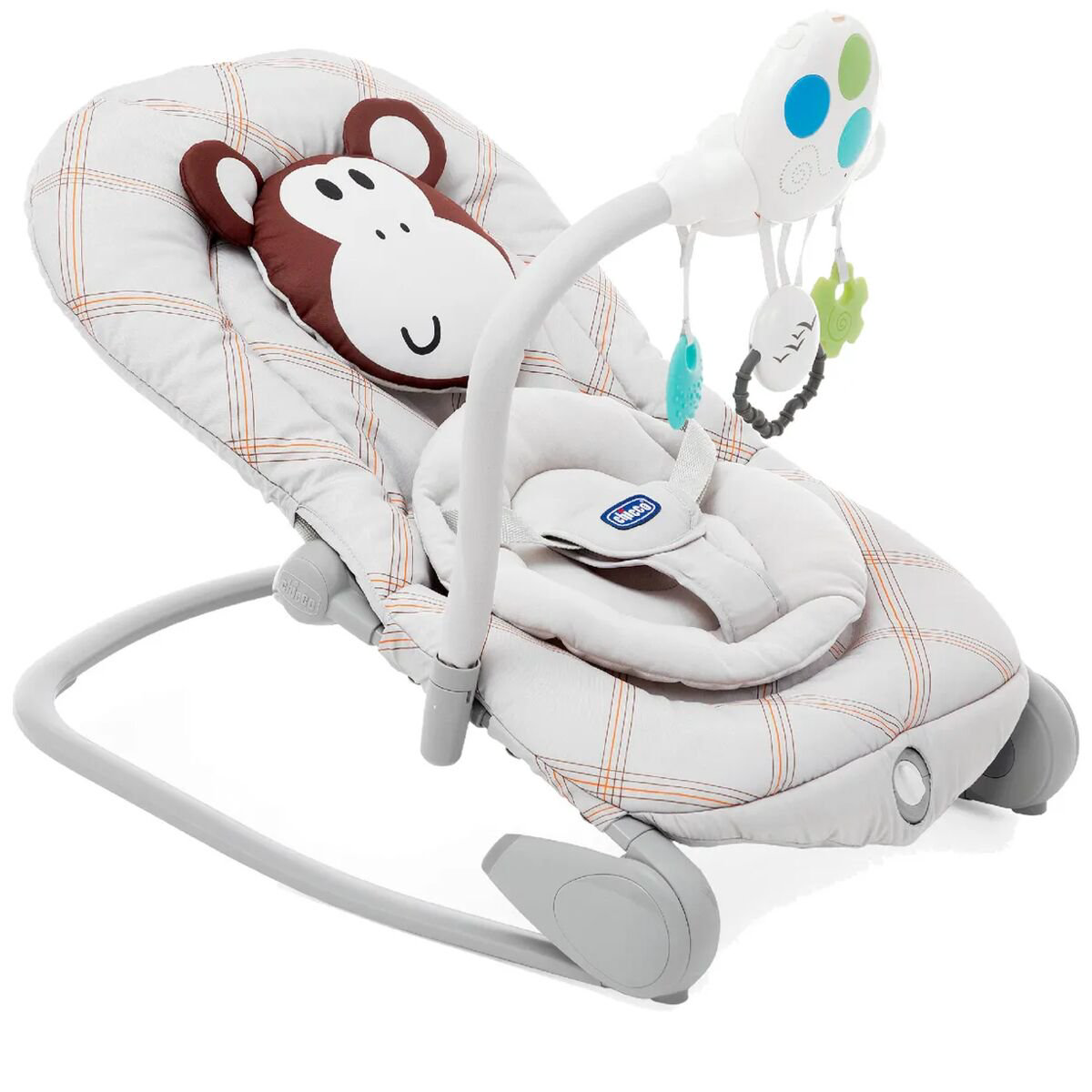 Кресло-качалка Chicco Balloon Monkey  серое купить,NaN