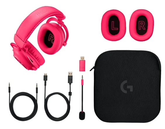 Наушники Logitech G Pro X 2 Lightspeed 981-001275 Magenta розовые