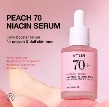 Anua сыворотка Peach 70 + niacin serum для лица, для зоны декольте 30 мл купить,NaN