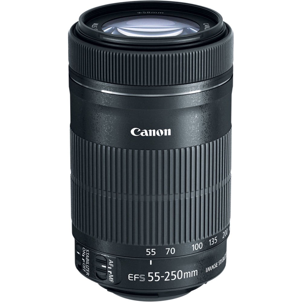 Фото объектив Canon EF-S 55-250mm f4-5.6 IS STM черный