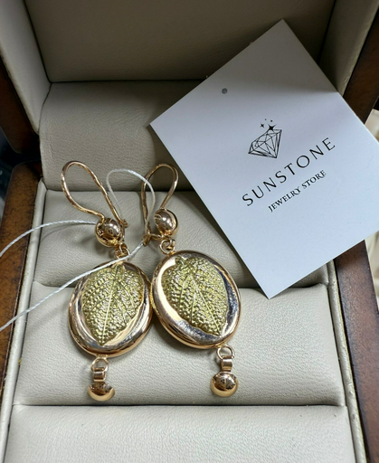 Серьги Sunstone S523 золото 3.3гр