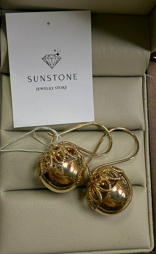 Серьги Sunstone S525 золото 3.8гр