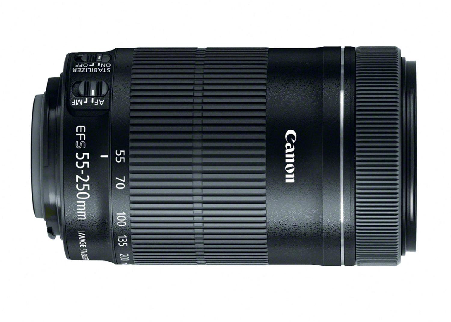 Фото объектив Canon EF-S 55-250mm f4-5.6 IS STM черный купить,NaN