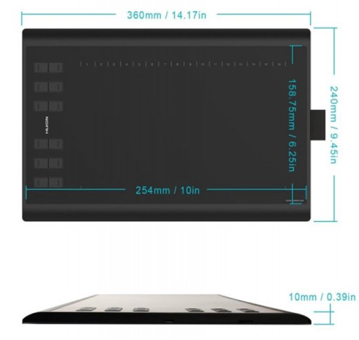 Графический планшет Huion H1060P черный купить,46273
