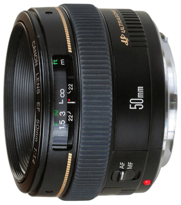 Фото объектив Canon EF 50mm f/1.4 USM черный купить,NaN