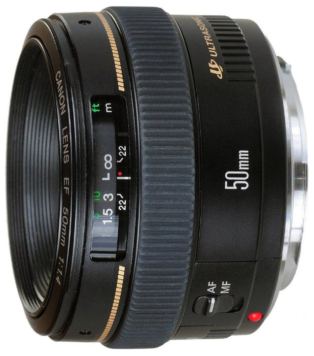 Фото объектив Canon EF 50mm f/1.4 USM черный купить,NaN