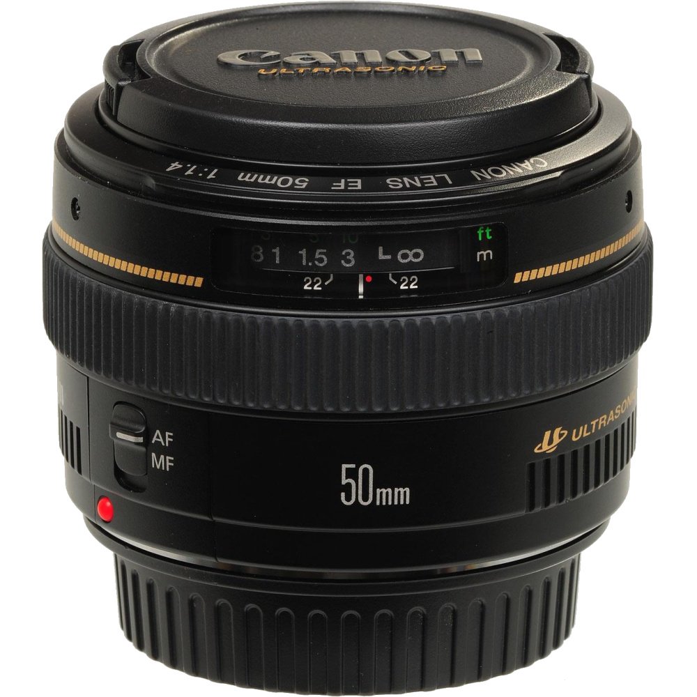 Фото объектив Canon EF 50mm f/1.4 USM черный купить,NaN