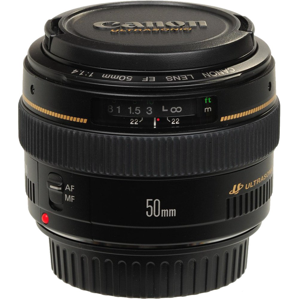 Фото объектив Canon EF 50mm f/1.4 USM черный купить,NaN